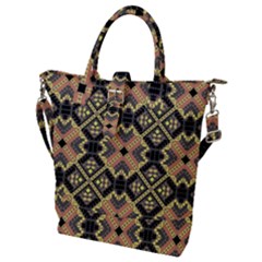 Seamless-mexican-pattern Buckle Top Tote Bag by Vaneshart