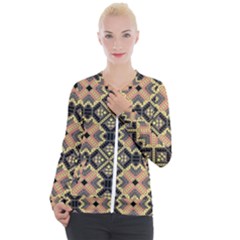 Seamless-mexican-pattern Casual Zip Up Jacket by Vaneshart