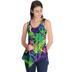 Tropical-exotic-colors-seamless-pattern Sleeveless Tunic by Vaneshart