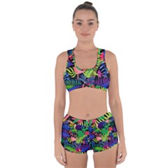 Tropical-exotic-colors-seamless-pattern Racerback Boyleg Bikini Set by Vaneshart