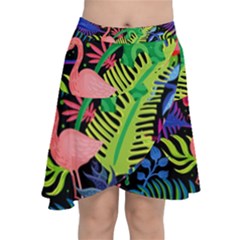 Tropical-exotic-colors-seamless-pattern Chiffon Wrap Front Skirt by Vaneshart