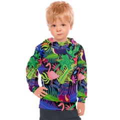 Tropical-exotic-colors-seamless-pattern Kids  Hooded Pullover by Vaneshart