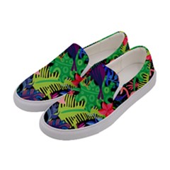 Tropical-exotic-colors-seamless-pattern Women s Canvas Slip Ons by Vaneshart