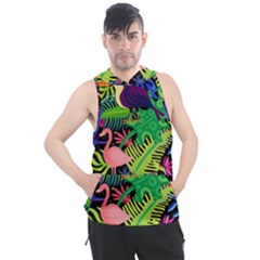 Tropical-exotic-colors-seamless-pattern Men s Sleeveless Hoodie