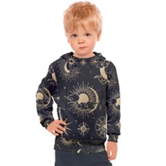 Asian-set-with-clouds-moon-sun-stars-vector-collection-oriental-chinese-japanese-korean-style Kids  Hooded Pullover by Vaneshart