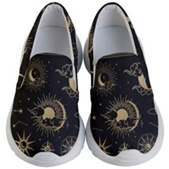 Asian-set-with-clouds-moon-sun-stars-vector-collection-oriental-chinese-japanese-korean-style Kids Lightweight Slip Ons by Vaneshart