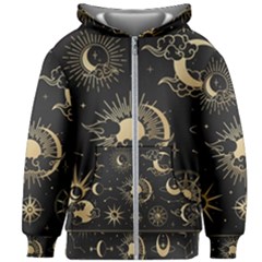 Asian-set-with-clouds-moon-sun-stars-vector-collection-oriental-chinese-japanese-korean-style Kids  Zipper Hoodie Without Drawstring by Vaneshart