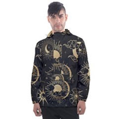 Asian-set-with-clouds-moon-sun-stars-vector-collection-oriental-chinese-japanese-korean-style Men s Front Pocket Pullover Windbreaker by Vaneshart