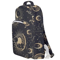 Asian-set-with-clouds-moon-sun-stars-vector-collection-oriental-chinese-japanese-korean-style Double Compartment Backpack by Vaneshart