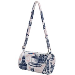 London-seamless-pattern Mini Cylinder Bag