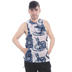 London-seamless-pattern Men s Sleeveless Hoodie