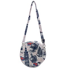 London-seamless-pattern Crossbody Circle Bag