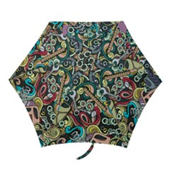 Cartoon-cute-doodles-hand-drawn-auto-service-seamless-pattern Mini Folding Umbrellas by Vaneshart