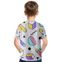 Tridimensional-pastel-shapes-background-memphis-style Kids  Sport Mesh Tee View2