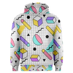 Tridimensional-pastel-shapes-background-memphis-style Men s Overhead Hoodie by Vaneshart