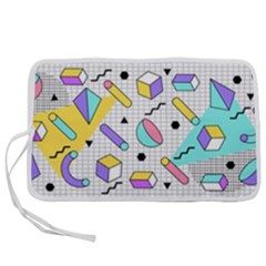 Tridimensional-pastel-shapes-background-memphis-style Pen Storage Case (s) by Vaneshart