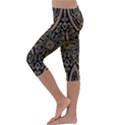 Zentangle-styled-ornament-pattern Kids  Lightweight Velour Capri Leggings  View2