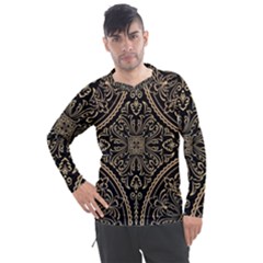 Zentangle-styled-ornament-pattern Men s Pique Long Sleeve Tee