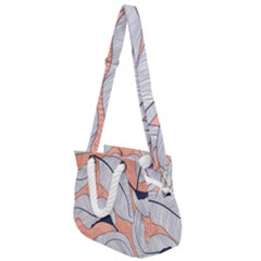 Floral-seamless-pattern-with-leaves-tropical-background Rope Handles Shoulder Strap Bag by Vaneshart