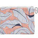 Floral-seamless-pattern-with-leaves-tropical-background Canvas Cosmetic Bag (XXXL) View2