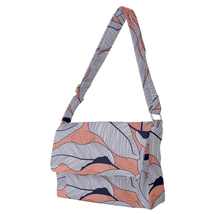 Floral-seamless-pattern-with-leaves-tropical-background Full Print Messenger Bag (M)