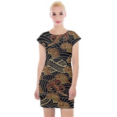 Oriental-traditional-seamless-pattern Cap Sleeve Bodycon Dress by Vaneshart