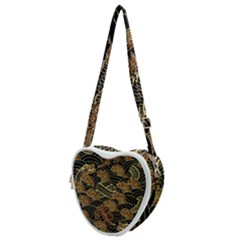 Oriental-traditional-seamless-pattern Heart Shoulder Bag