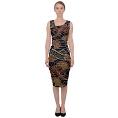 Oriental-traditional-seamless-pattern Sleeveless Pencil Dress by Vaneshart