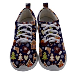 Winter-seamless-patterns-with-gingerbread-cookies-holiday-background Athletic Shoes by Vaneshart