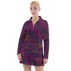 Colorful-abstract-seamless-pattern Women s Long Sleeve Casual Dress by Vaneshart