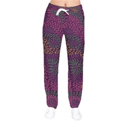 Colorful-abstract-seamless-pattern Women Velvet Drawstring Pants by Vaneshart