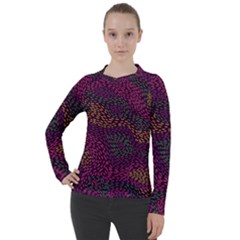 Colorful-abstract-seamless-pattern Women s Pique Long Sleeve Tee