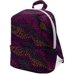 Colorful-abstract-seamless-pattern Zip Up Backpack