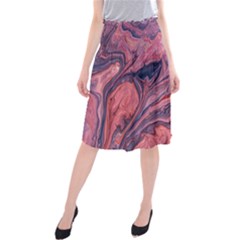 Abstract-colorful-painting-background-closeup Midi Beach Skirt