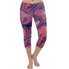 Abstract-colorful-painting-background-closeup Capri Yoga Leggings