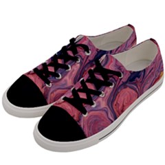 Abstract-colorful-painting-background-closeup Men s Low Top Canvas Sneakers