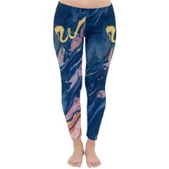 Liquid-abstract-paint-texture Classic Winter Leggings