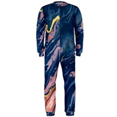 Liquid-abstract-paint-texture Onepiece Jumpsuit (men) 