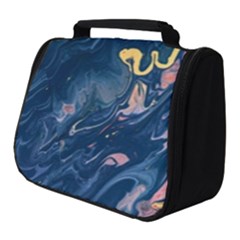 Liquid-abstract-paint-texture Full Print Travel Pouch (small)