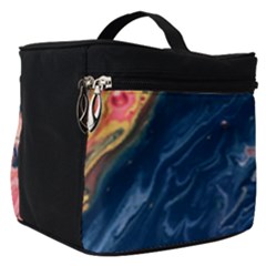 Liquid-abstract-paint-texture Make Up Travel Bag (small) by Vaneshart