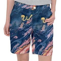 Liquid-abstract-paint-texture Pocket Shorts by Vaneshart