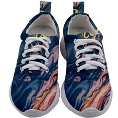 Liquid-abstract-paint-texture Kids Athletic Shoes