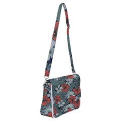 Seamless-floral-pattern-with-tropical-flowers Shoulder Bag With Back Zipper by Vaneshart