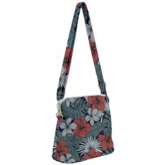 Seamless-floral-pattern-with-tropical-flowers Zipper Messenger Bag by Vaneshart