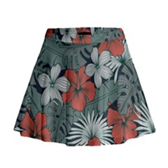 Seamless-floral-pattern-with-tropical-flowers Mini Flare Skirt by Vaneshart