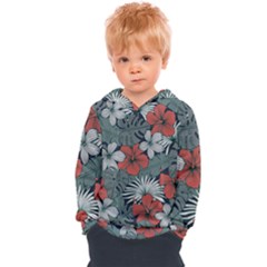 Seamless-floral-pattern-with-tropical-flowers Kids  Overhead Hoodie