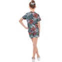 Seamless-floral-pattern-with-tropical-flowers Kids  Mesh Tee and Shorts Set View2