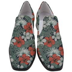 Seamless-floral-pattern-with-tropical-flowers Women Slip On Heel Loafers by Vaneshart