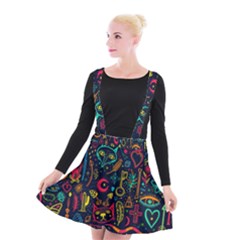 Sketch-graphic-illustration Suspender Skater Skirt