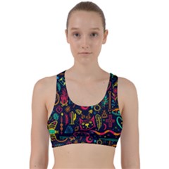 Sketch-graphic-illustration Back Weave Sports Bra